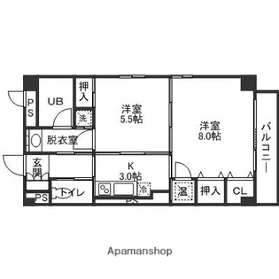 ファーストレーベン六枚ANNEX【701号室】の間取り
