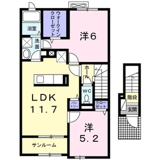 ミ・カーサーB【2階】の間取り