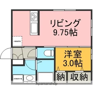 ブロンディール【201号室】の間取り