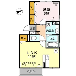 ラヴィーヌ【3階】の間取り