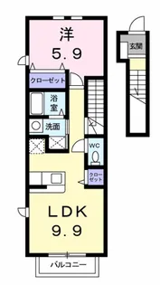 リーベⅠ【2階】の間取り