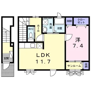 セイリング Ⅸ【2階】の間取り