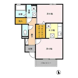 ソレアードⅤ【102号室】の間取り