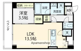 ファースト・レーベン池田町【703号室】の間取り