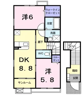 デルニエ シュマンⅠ【2階】の間取り