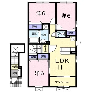 メープル城南【2階】の間取り