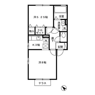 ユニ ステイ壱番館 A【101号室】の間取り