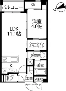 AMANCIEL金沢駅前【507号室】の間取り