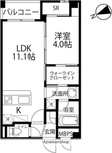 AMANCIEL金沢駅前【407号室】の間取り