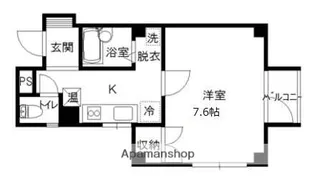 白菊町センタービル【303号室】の間取り