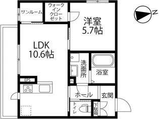 シャーメゾン金澤【105号室】の間取り