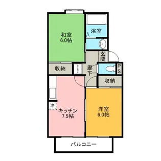 シティハイム ローズマリー【2階】の間取り