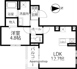 メゾン・ド・長土塀【101号室】の間取り