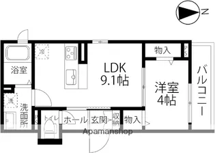 メゾン・ド・長土塀【303号室】の間取り