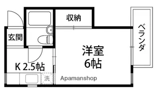 プラウド弥生【105号室】の間取り