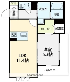 GRAN VERT神田【105号室】の間取り