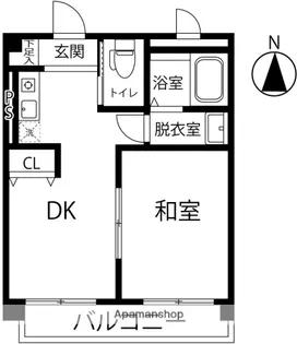 TSUKI TO ICHIBANBOSHI【303号室】の間取り
