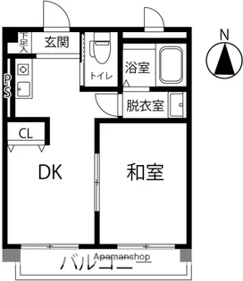 TSUKI TO ICHIBANBOSHI【202号室】の間取り