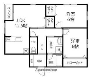 サードタカ【102号室】の間取り