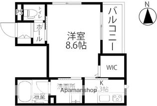 ECLAT CLASSE金沢本町【301号室】の間取り