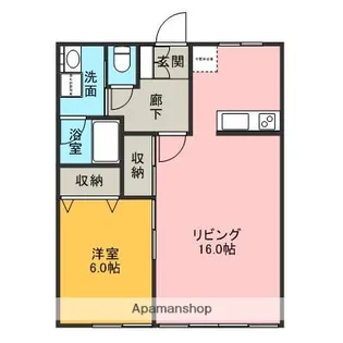 クラシオンM【102号室】の間取り