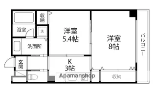 ファースト・レーベン彦三Ⅱ【402号室】の間取り