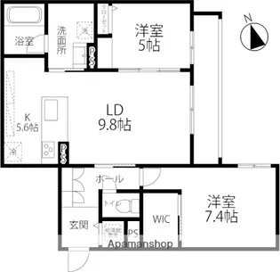 石川県金沢市泉が丘2丁目【マンション】の間取り