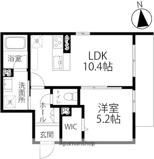ヴィラアローナ野町【1階】の間取り