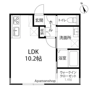 MAISON DE PIN【203号室】の間取り