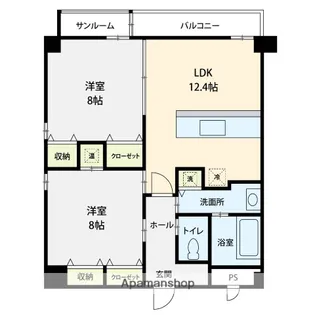 ファーストレーベン彦三【501号室】の間取り
