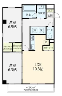 ファースト・レーベン近江町【601号室】の間取り