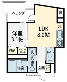 ファーストガーデン鱗町【705号室】の間取り