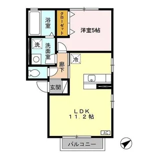 サウスイーストノア【2階】の間取り