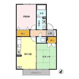ノースバード【2階】の間取り