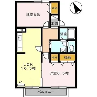 セジュール24 B【2階】の間取り
