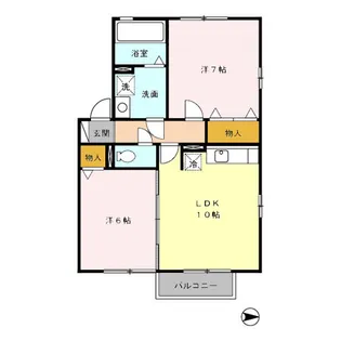 アローズ B【1階】の間取り