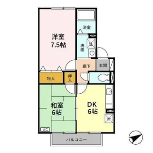 ラフィネ北間【2階】の間取り