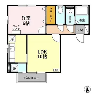 リビングタウン安原 C【2階】の間取り