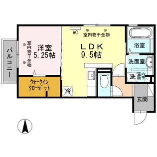 ベェルヴェルⅡ【2階】の間取り