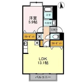 エスポワール壱番館【2階】の間取り