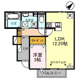 SERENA百坂 A棟【1階】の間取り