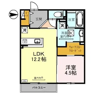 ESPOIR2【1階】の間取り