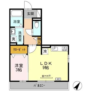 クレール響【3階】の間取り