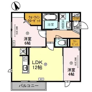 ロイヤルコート若宮【2階】の間取り