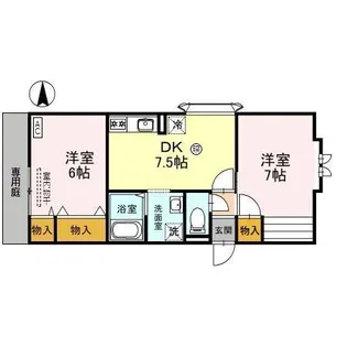 セジュール・イースト【1階】の間取り
