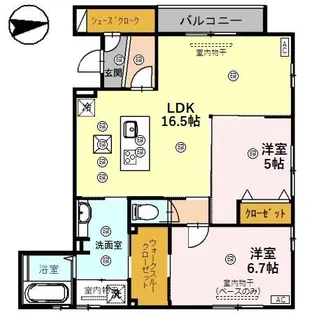 オッツREIWA【1階】の間取り