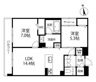ポルターナⅡ【1階】の間取り