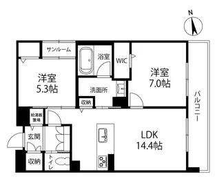 ポルターナⅡ【208号室】の間取り