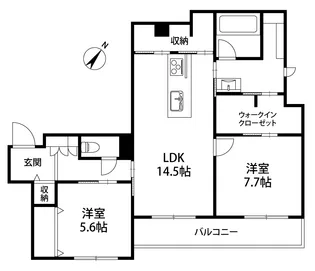 石川県金沢市長坂1丁目【マンション】の間取り