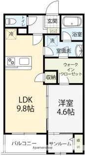 レクセラ増泉【203号室】の間取り